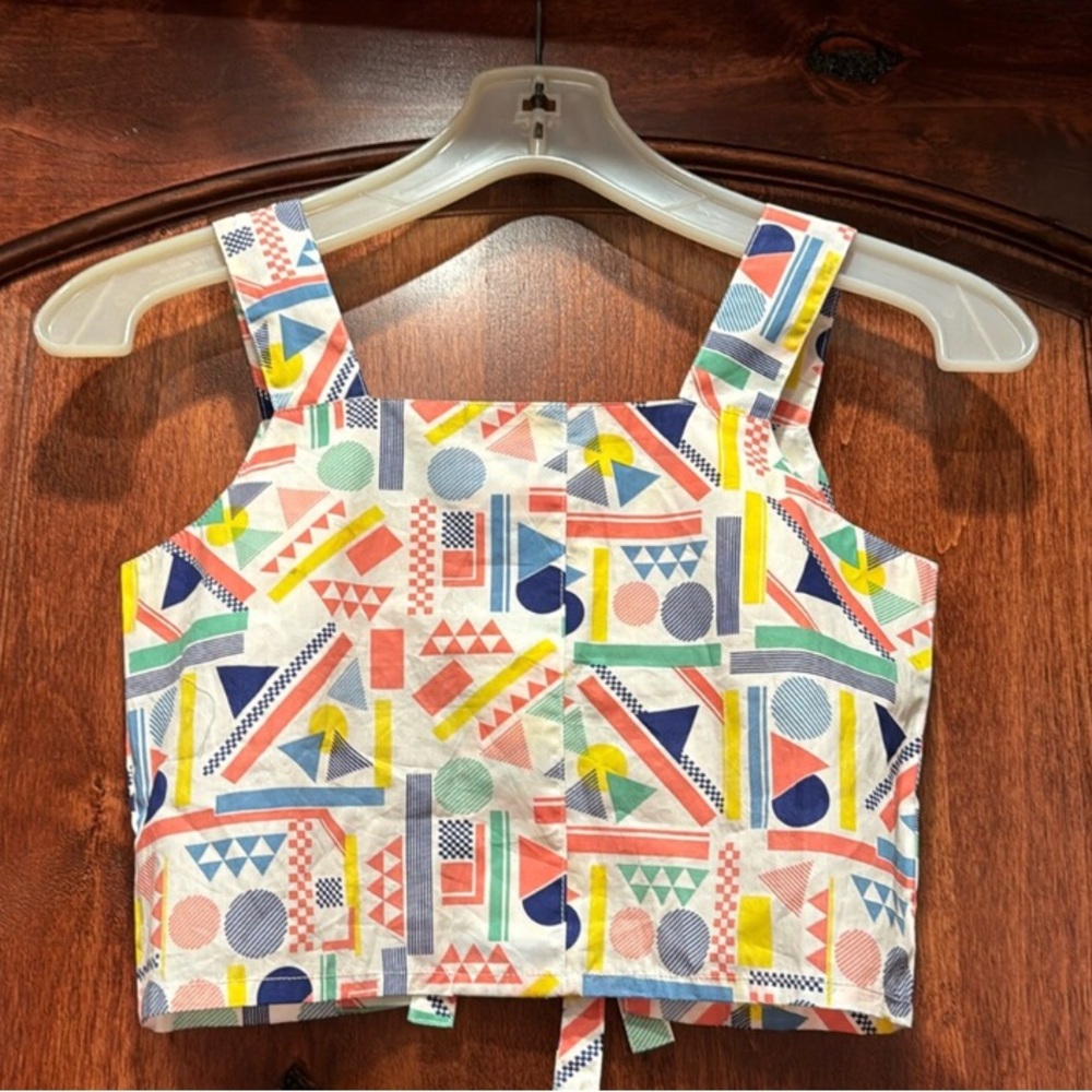Colorful Geometric Crop Top